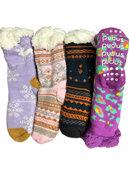 Furry Sherpa socks🧦Pack of 3 Pairs- Assorted Mix Designs and Colours