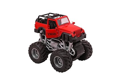 🔥 Red Thar Monster Truck – Metal Body, 4x4 Power!